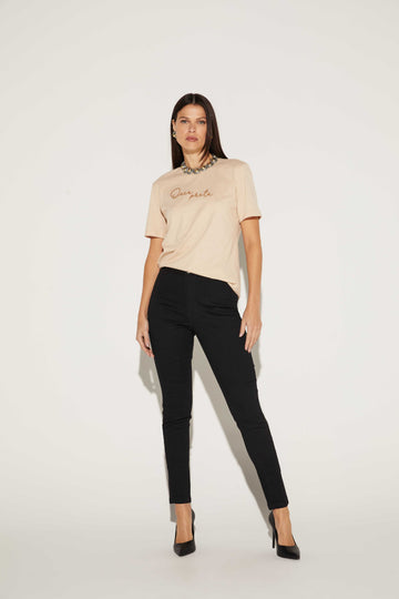 CALÇA FEMININA LEGGING JEANS ONCA PRETA