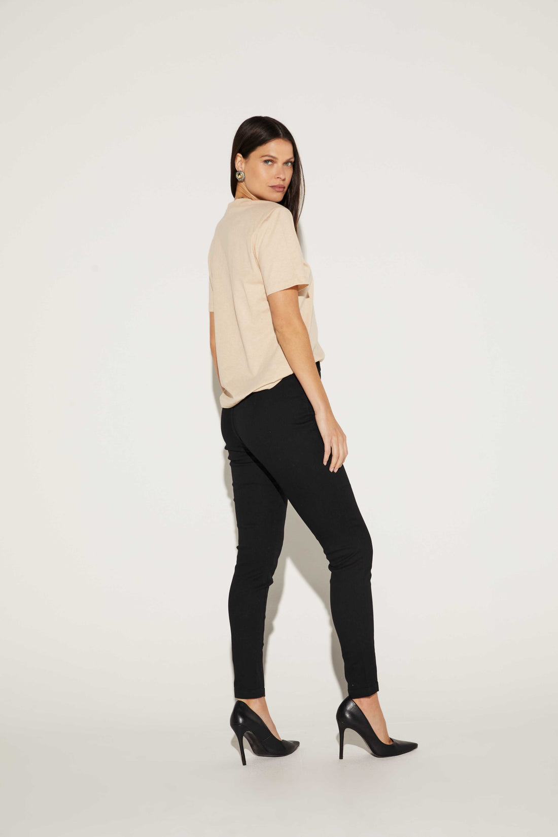 CALÇA FEMININA LEGGING JEANS ONCA PRETA