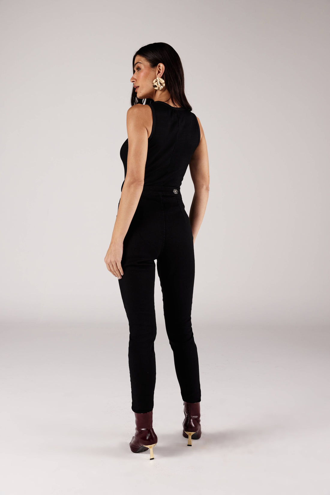 CALÇA LEGGING FEMININA AMACIADA JEANS ONÇA PRETA