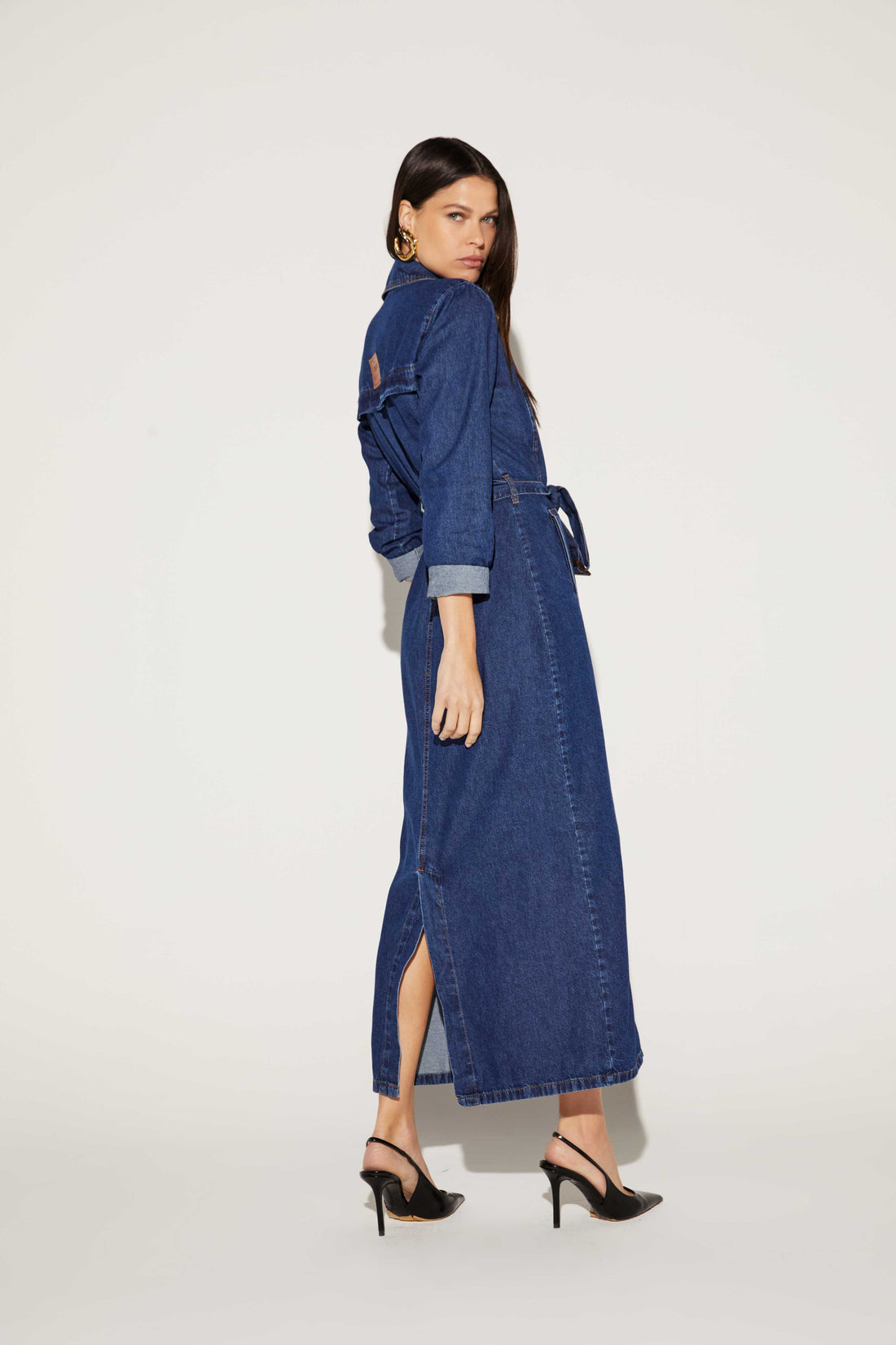 CASACO TRECH JEANS ONCA PRETA