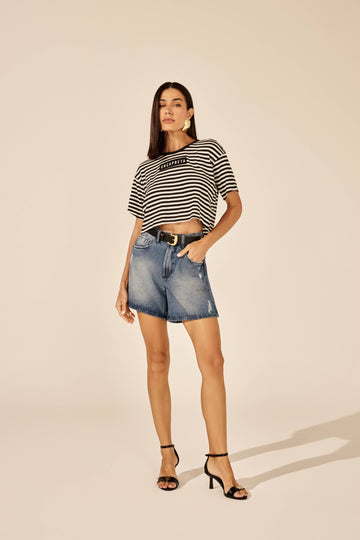 SHORT JEANS RECORTE BOLSO