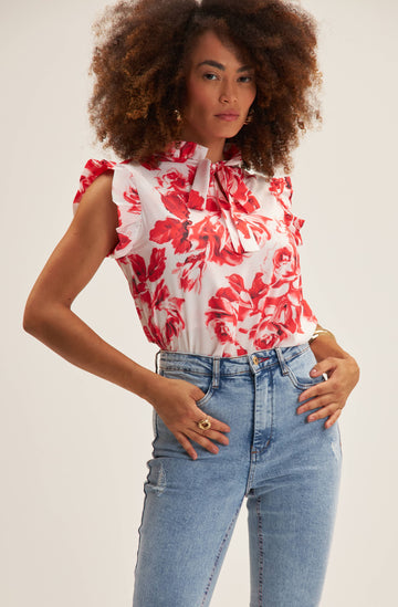 BLUSA ESTAMPADA LACO ONCA PRETA
