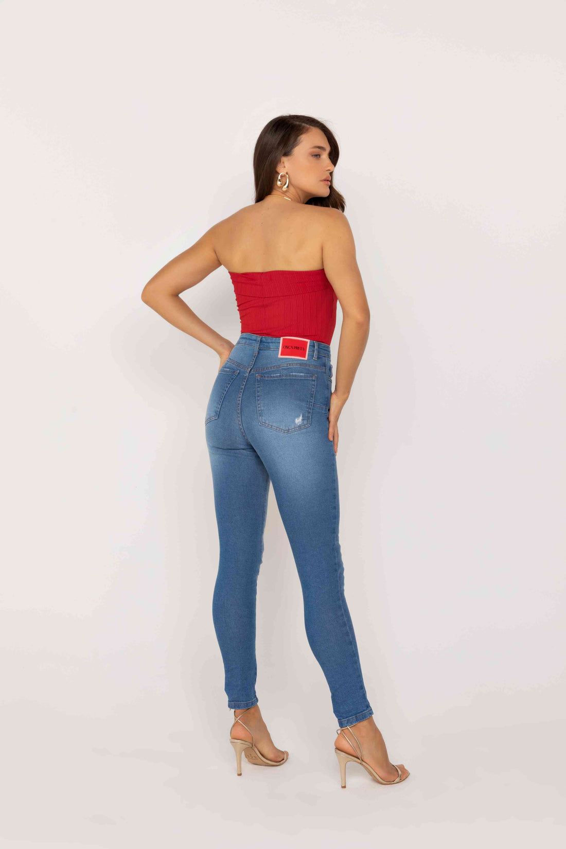 BLUSA TOMARA QUE CAIA CANELADO ONCA PRETA