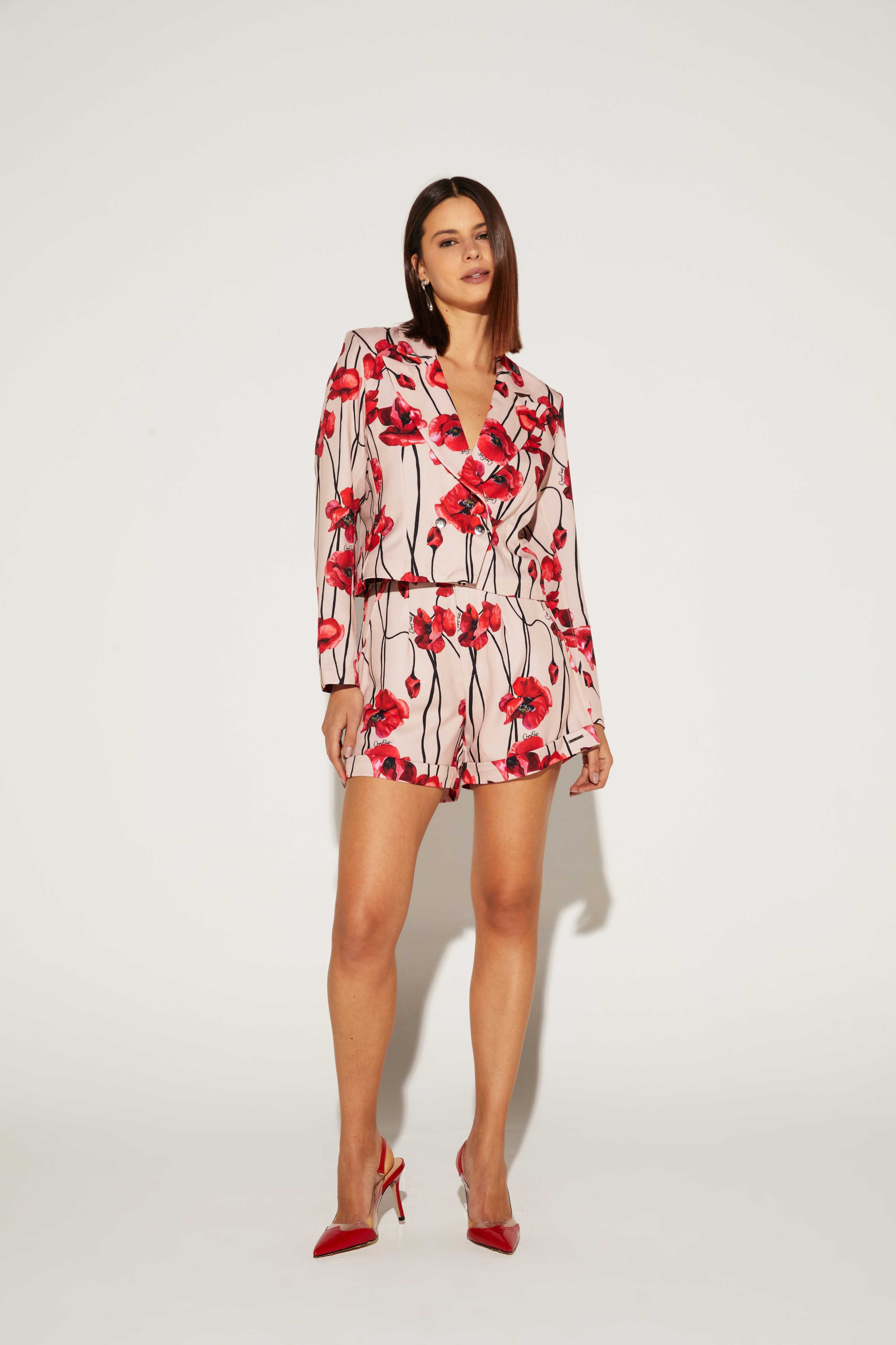 BLAZER FEMININO SUBLIMADO ONCA PRETA