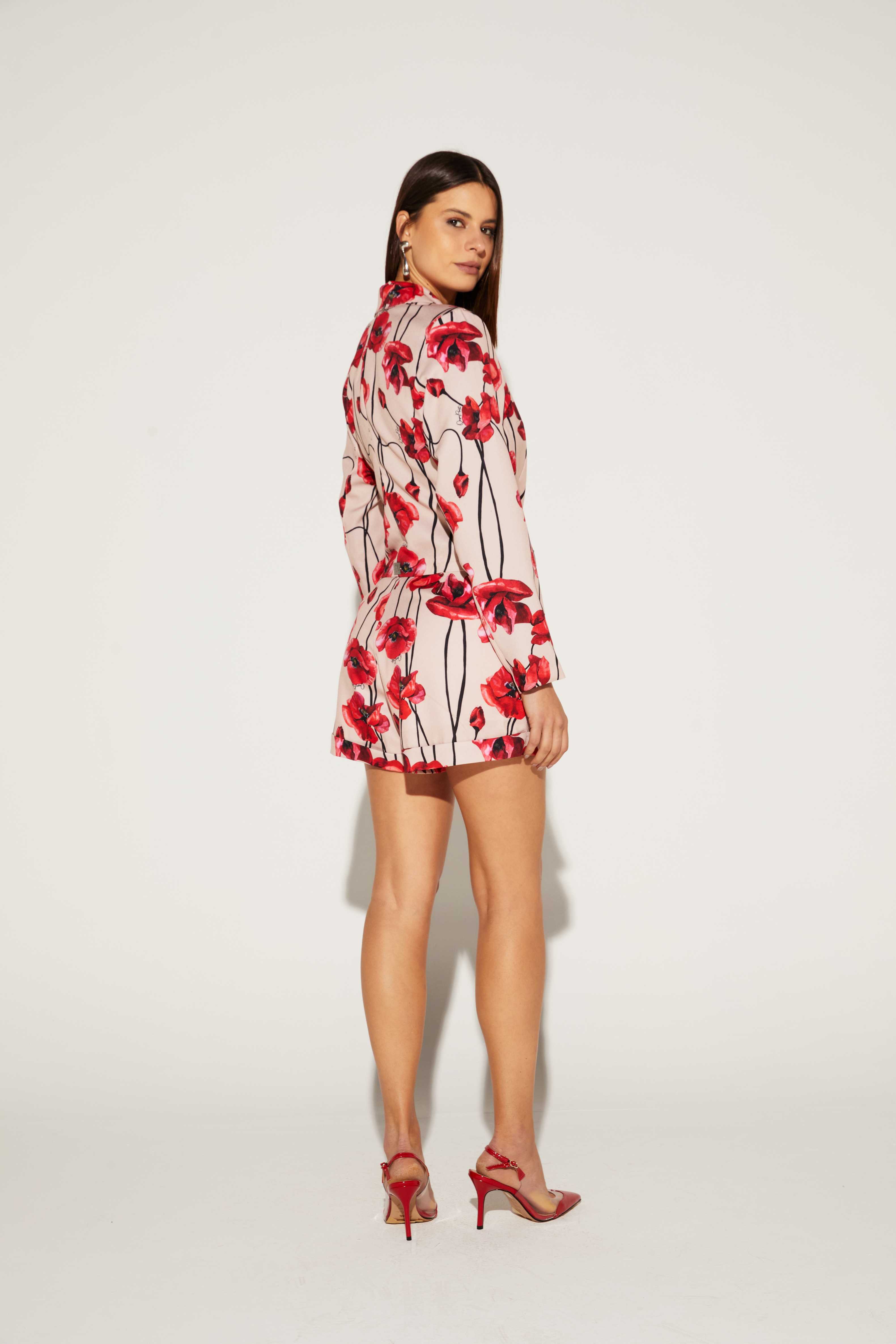 BLAZER FEMININO SUBLIMADO ONCA PRETA