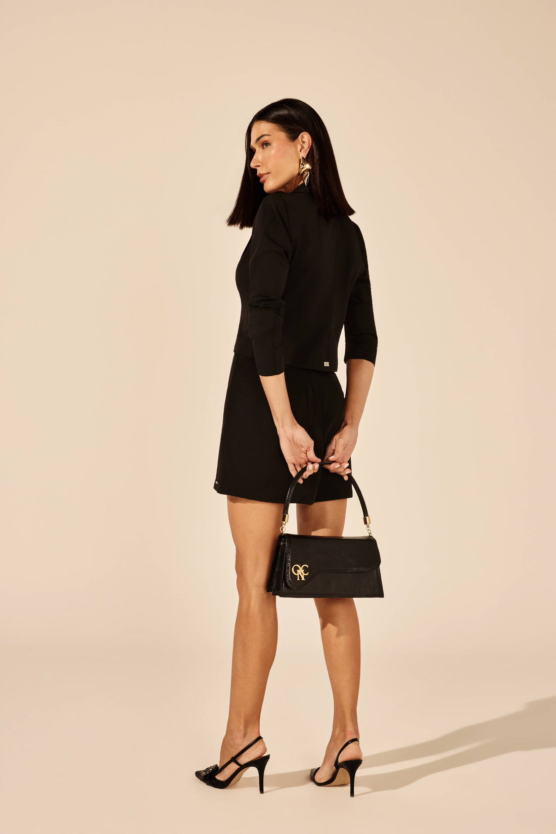 BLAZER CROPPED TRANSPASSADO ALFAIATARIA PRETO