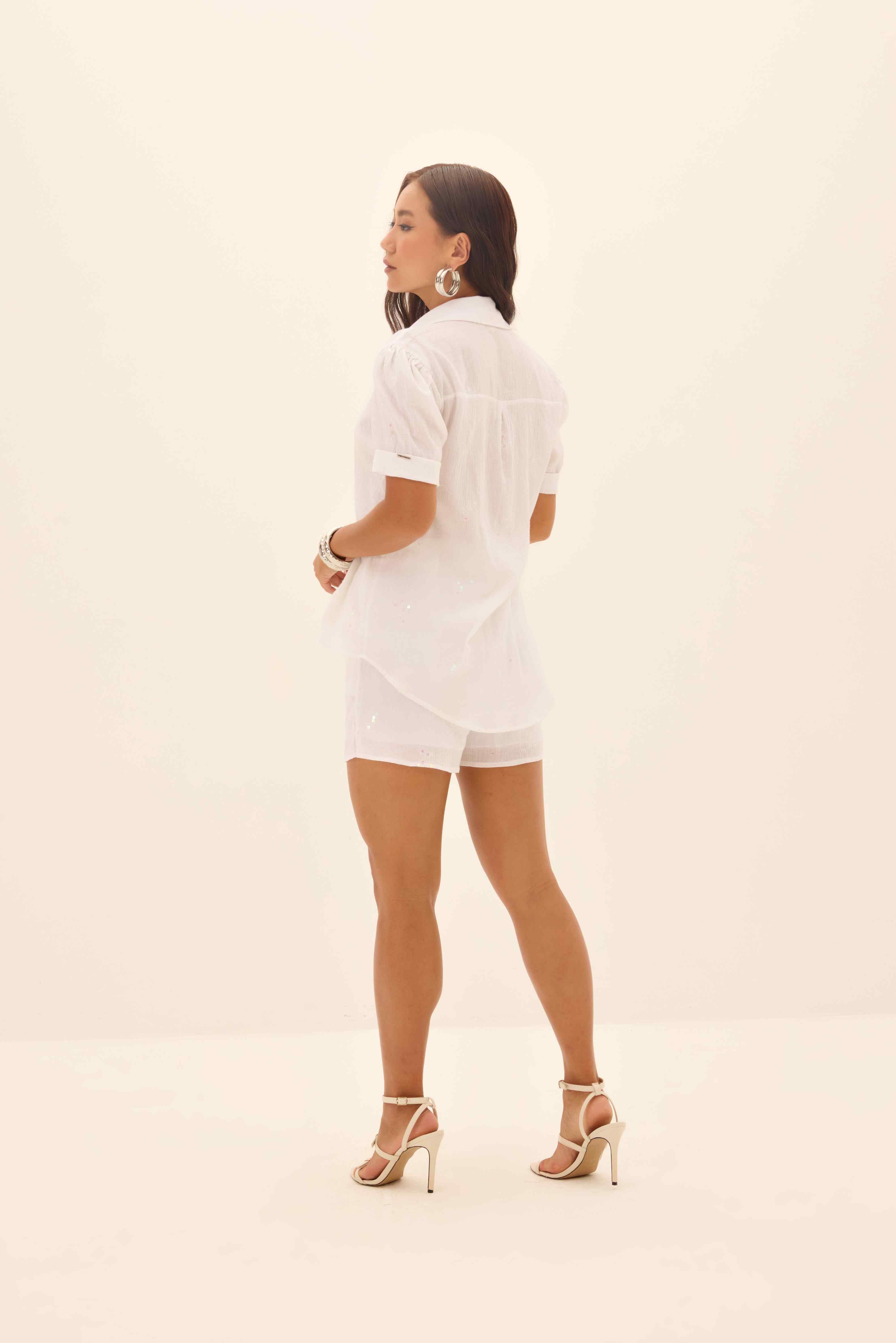 CAMISA FEMININA MANGA 3-4 LEVE ONCA PRETA