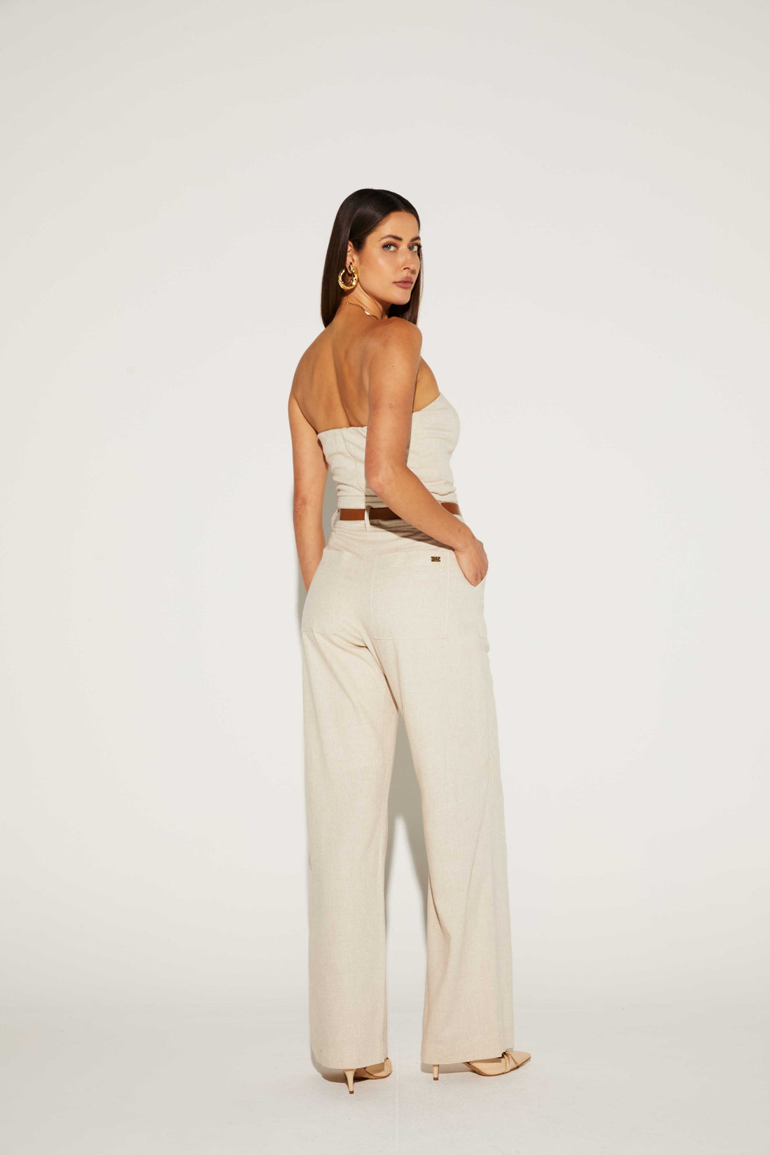 CALÇA FEMININA WIDELEG ONCA PRETA