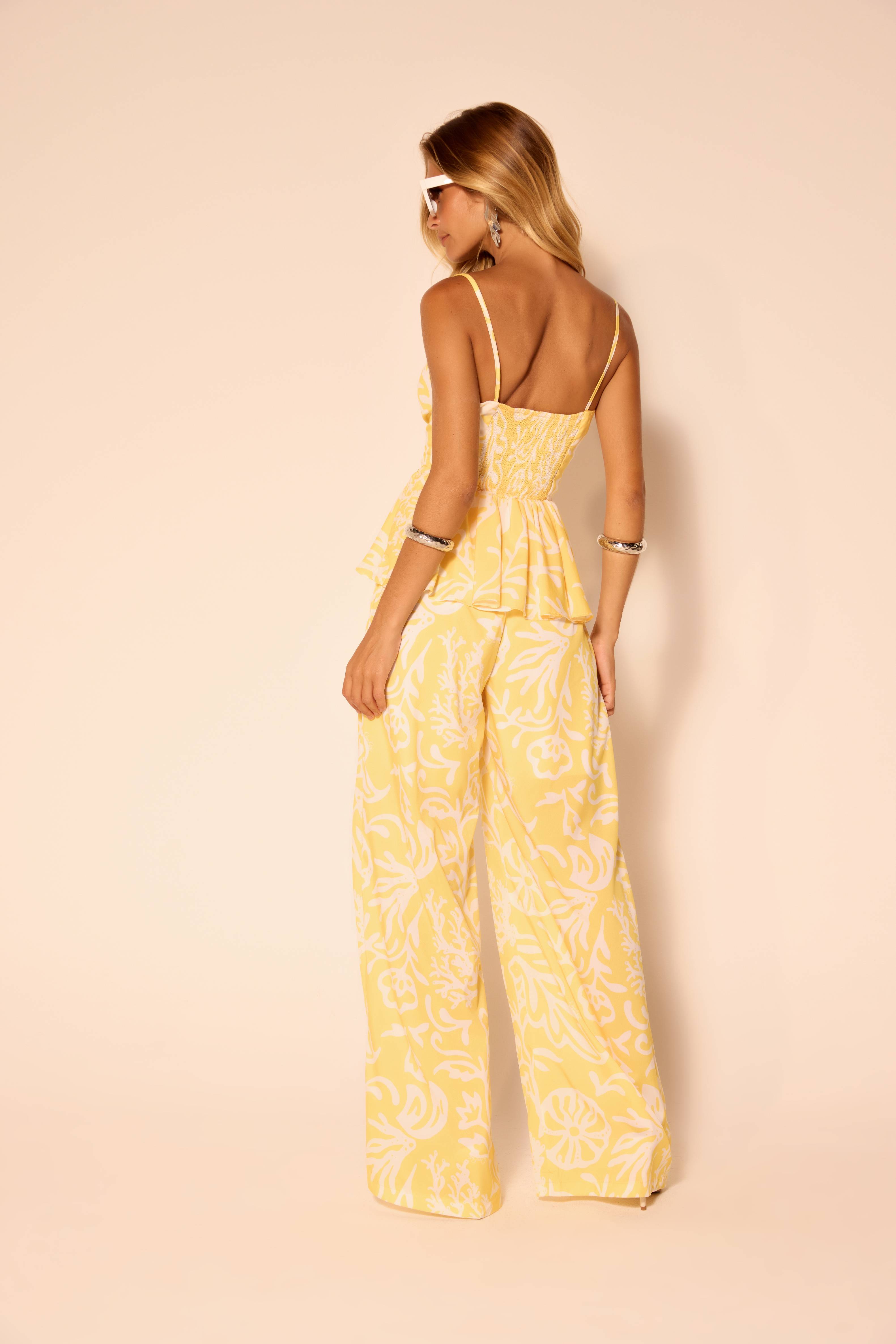 CALÇA WIDELEG FEMININO CÓS LASTEX ONCA PRETA