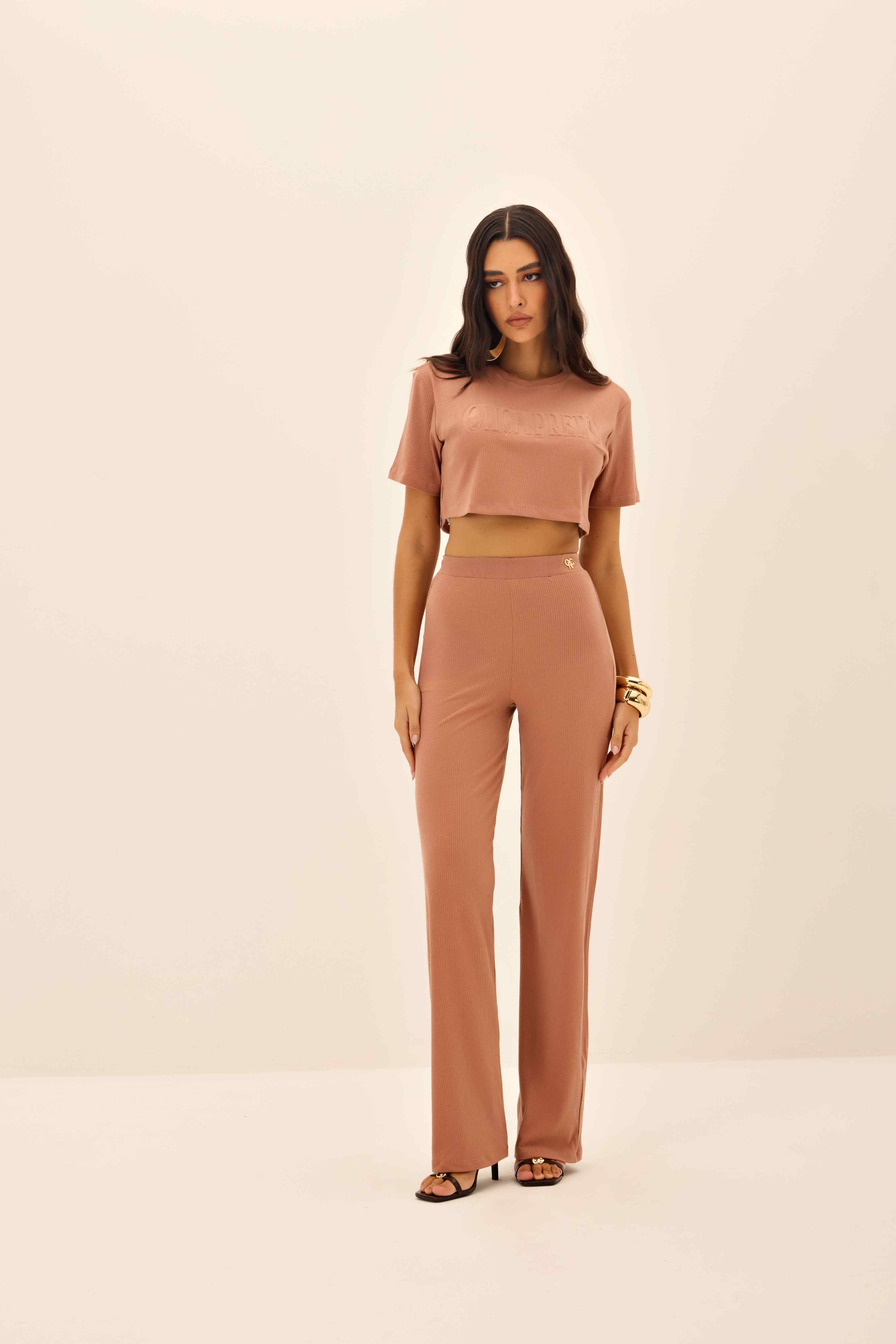 CALÇA RETA FEMININA COMFY ONCA PRETA