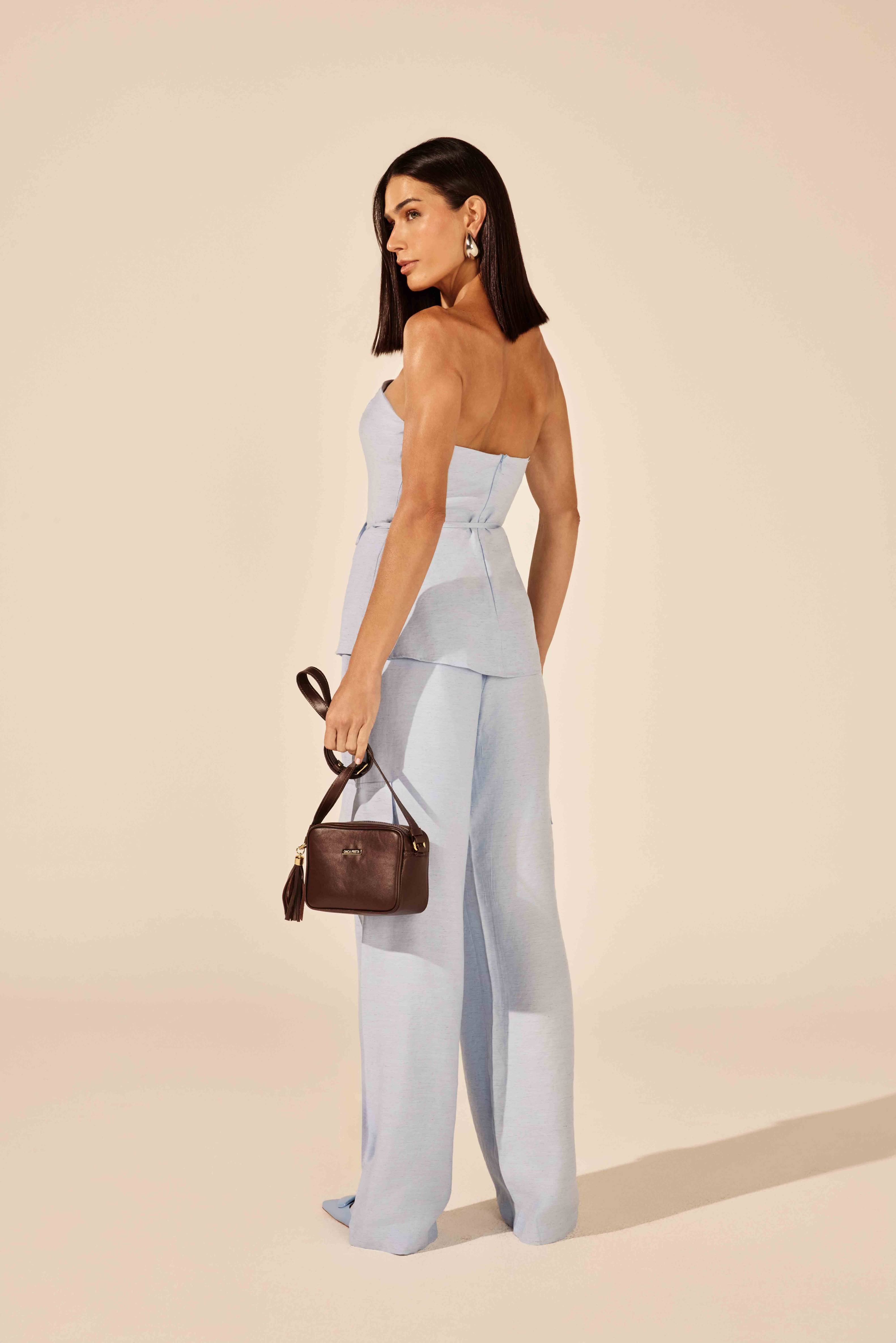 CALÇA WIDELEG FEMININA ALFAIATARIA CARGO