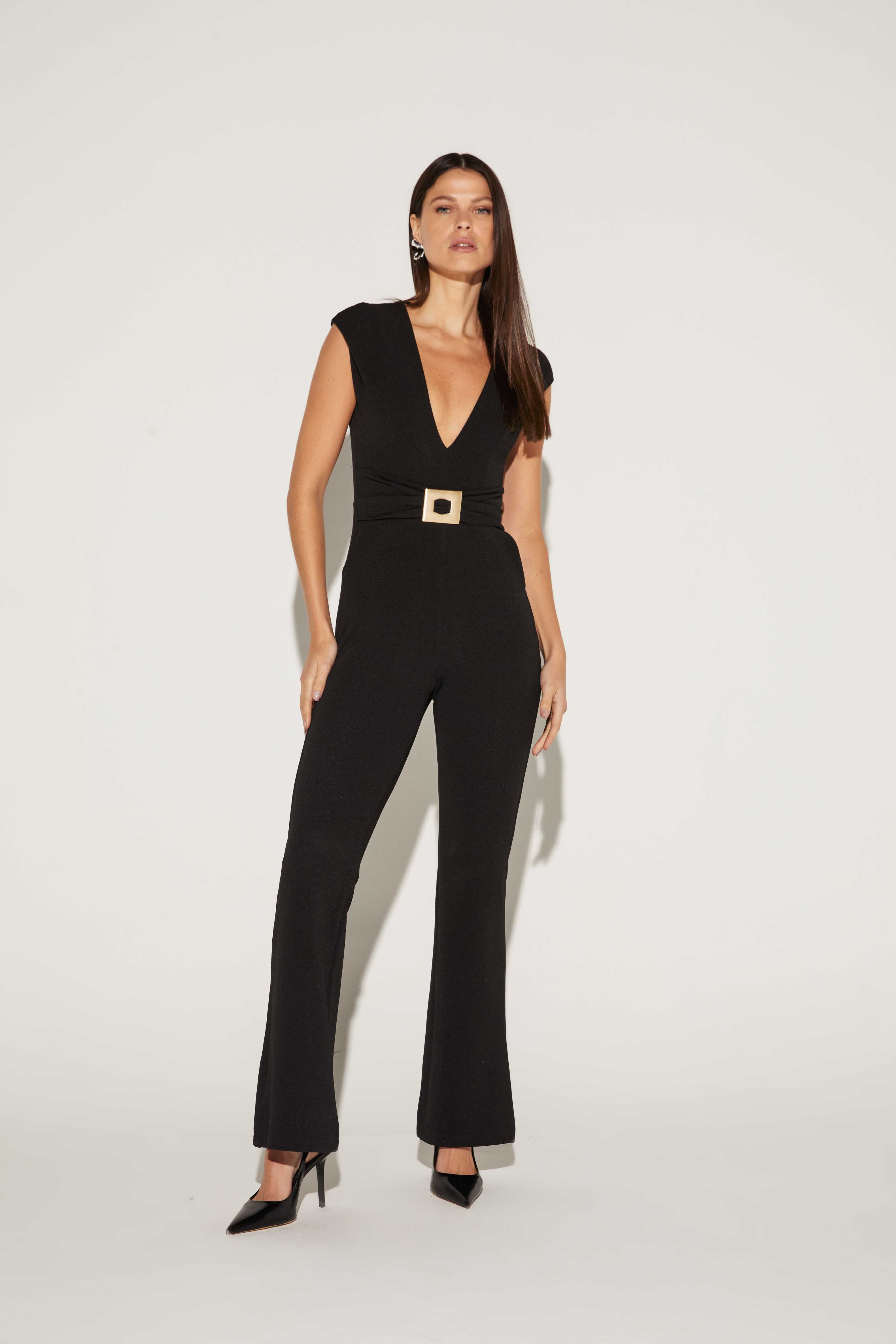 MACACAO FEMININO FIVELA FRONTAL ONCA PRETA