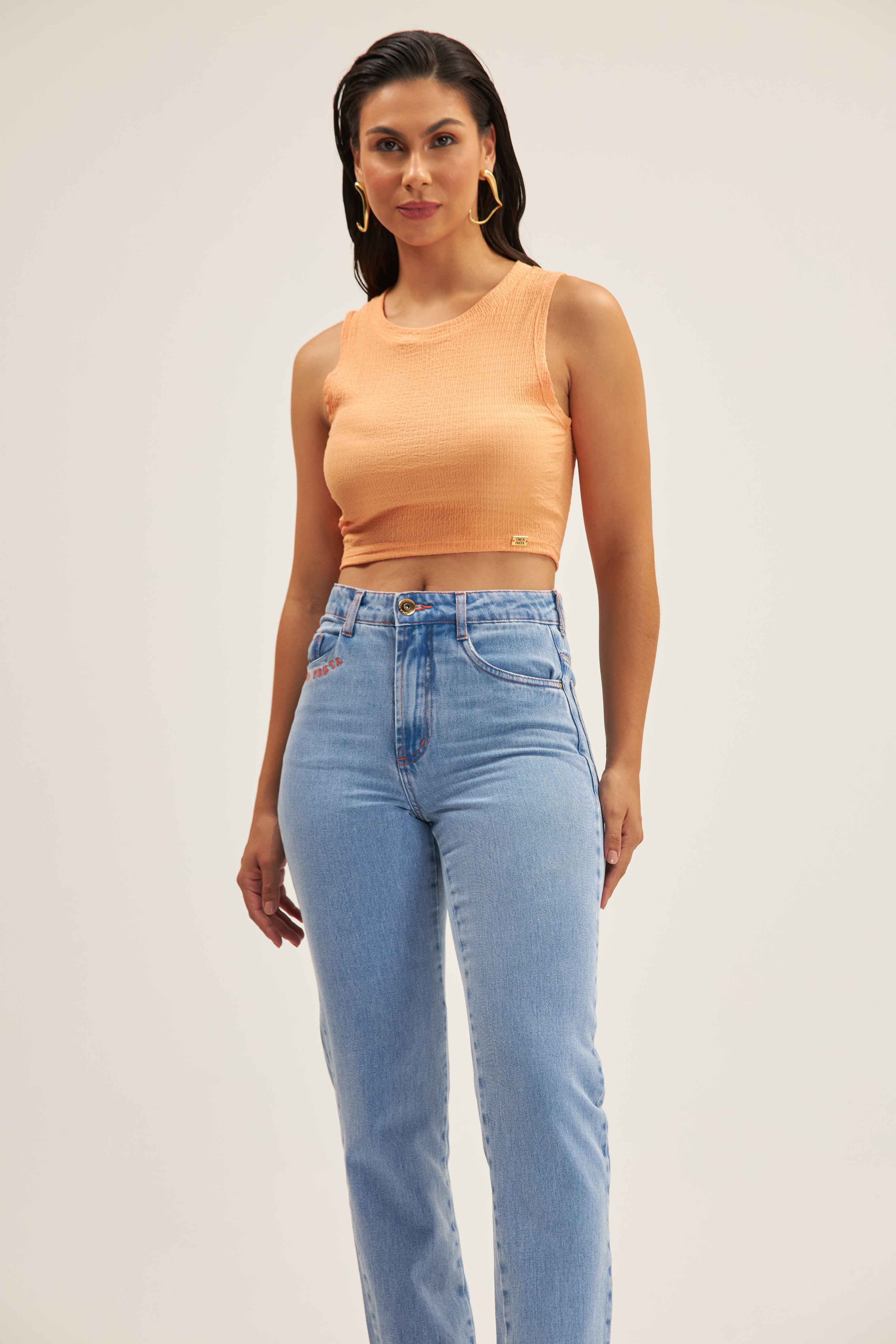 REGATA CROPPED BASICA ONCA PRETA