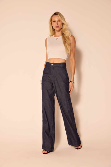 REGATA CROPPED FEMININA ONCA PRETA