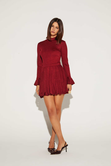 SAIA FEMININA CURTA BALONE ONCA PRETA