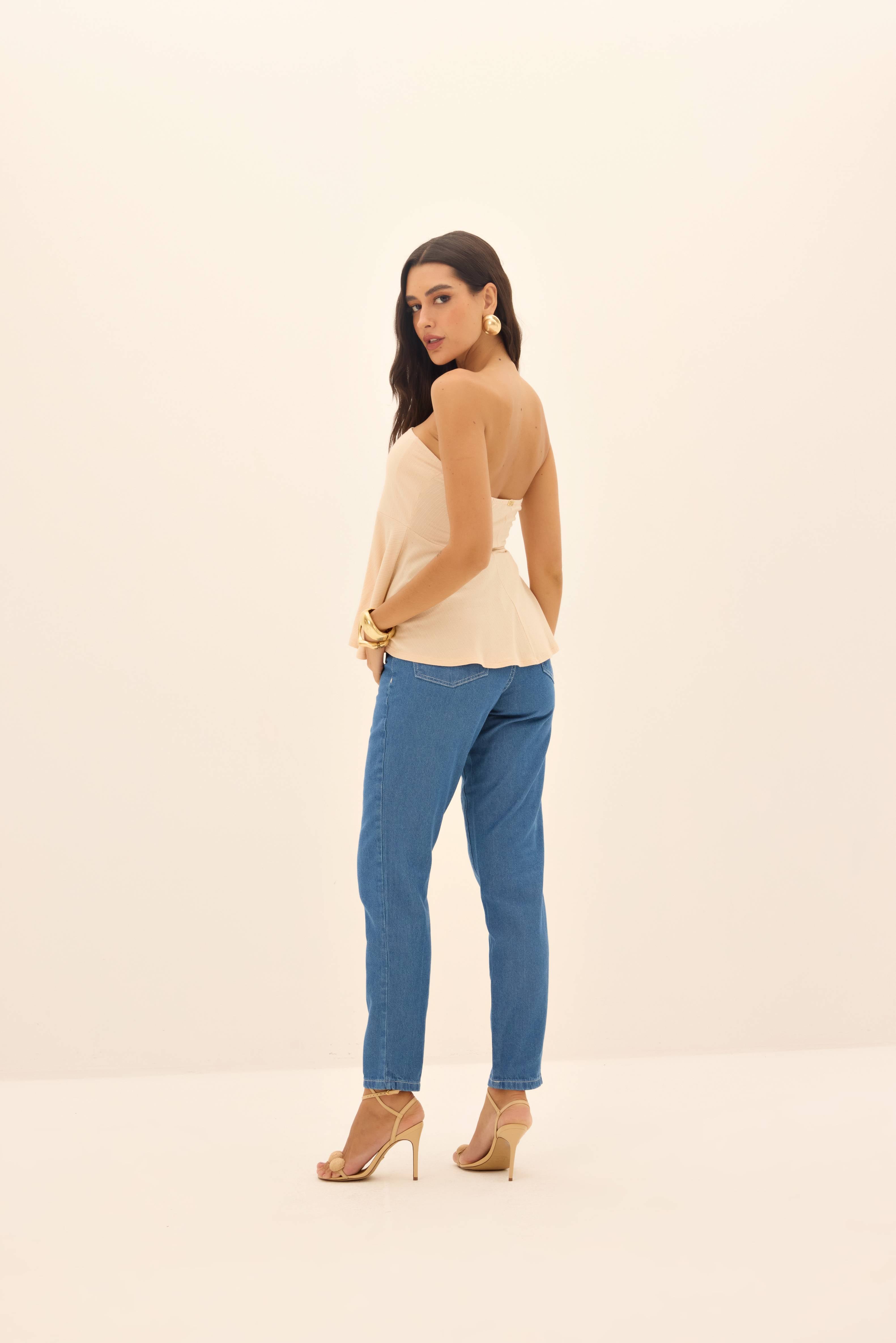 BLUSA TOMARA QUE CAIA COMFY SILK FRONTAL