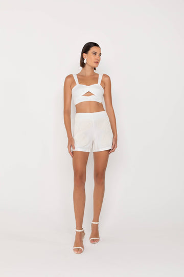 TOP CROPPED ALFAIATARIA ONCA PRETA