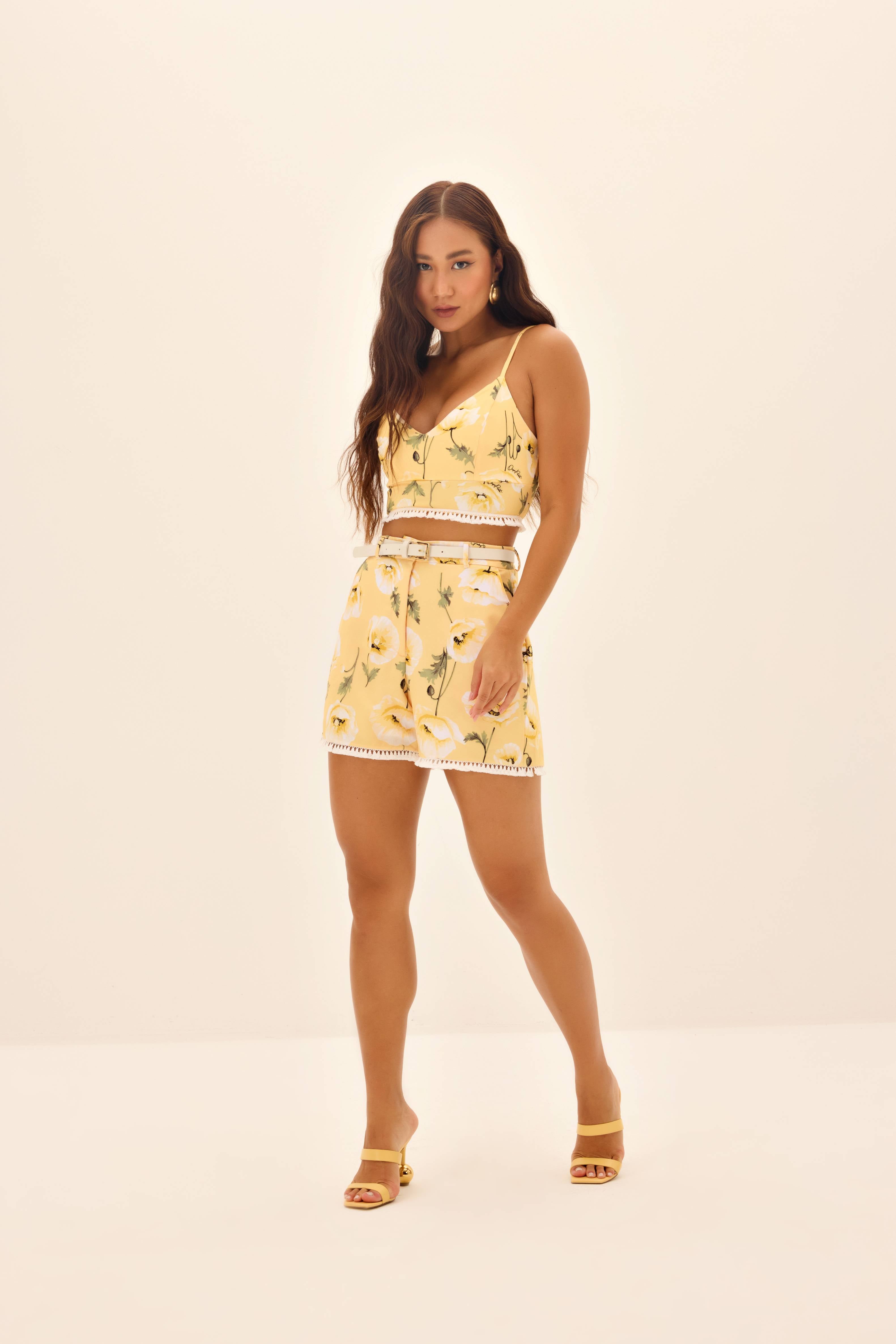 TOP FEMININO DE ALÇA ESTAMPADA ONÇA PRETA