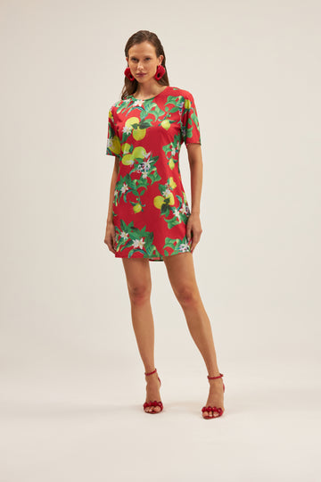 VESTIDO T-SHIRT ESTAMPADO ONCA PRETA