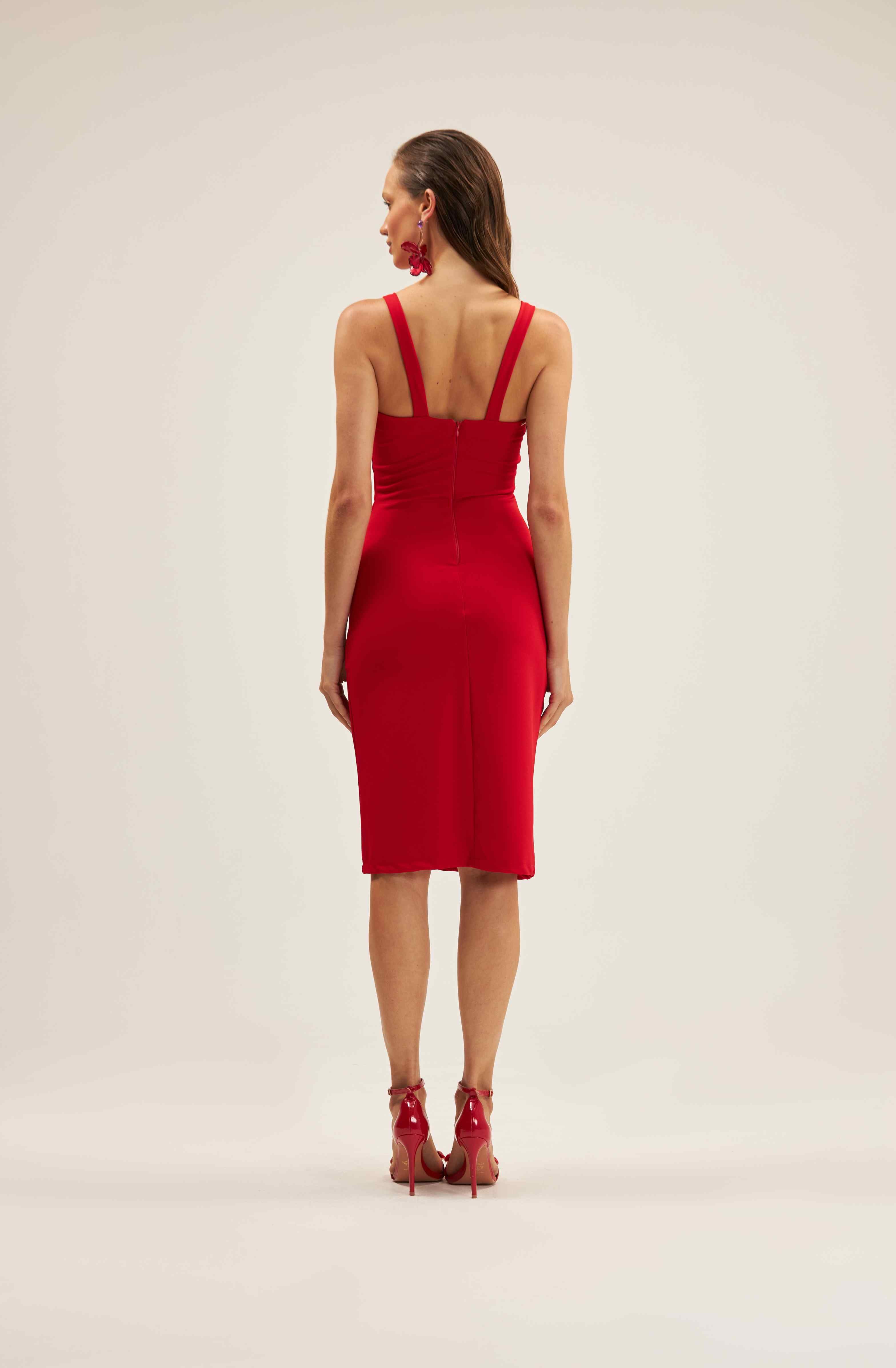 VESTIDO CORSELET SUPER MIDI ONCA PRETA