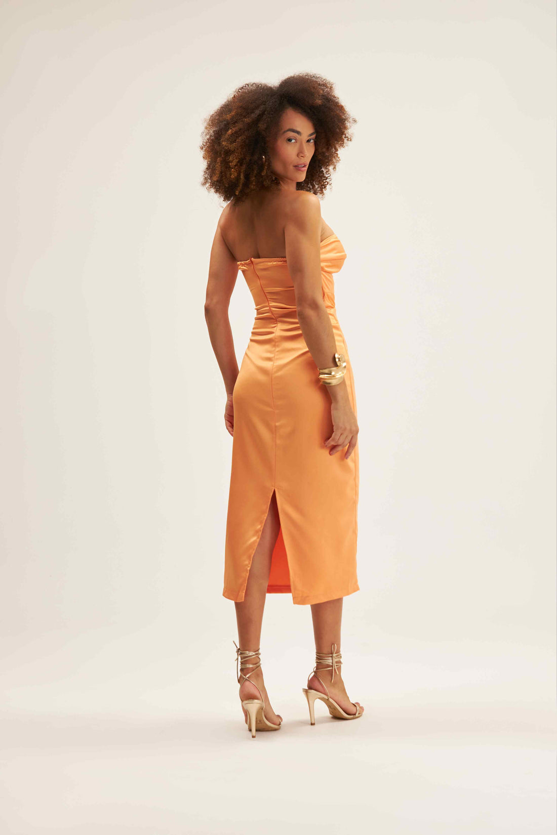 VESTIDO MIDI TOMARA QUE CAIA ONCA PRETA