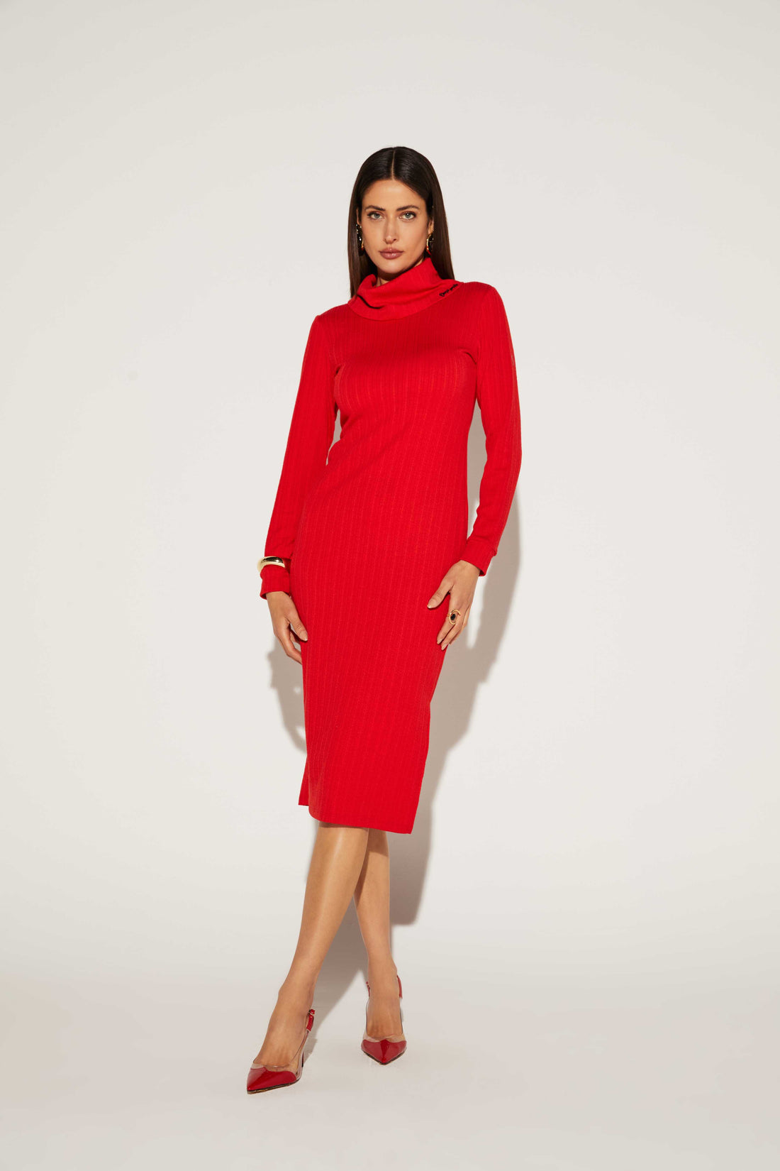 VESTIDO MIDI FEMININO COMFY ONCA PRETA