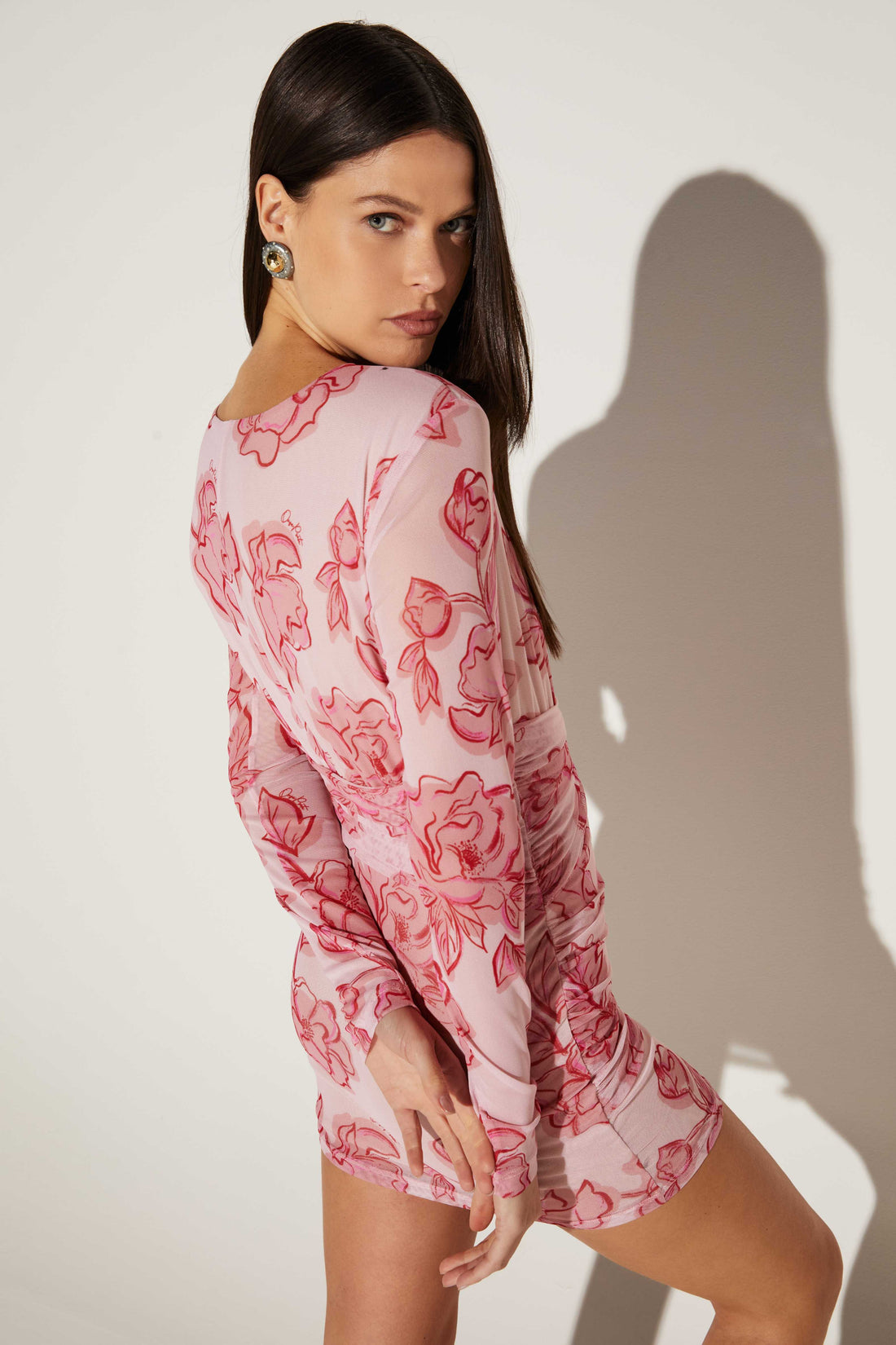 VESTIDO FEMININO DE TULE CURTO ONCA PRETA