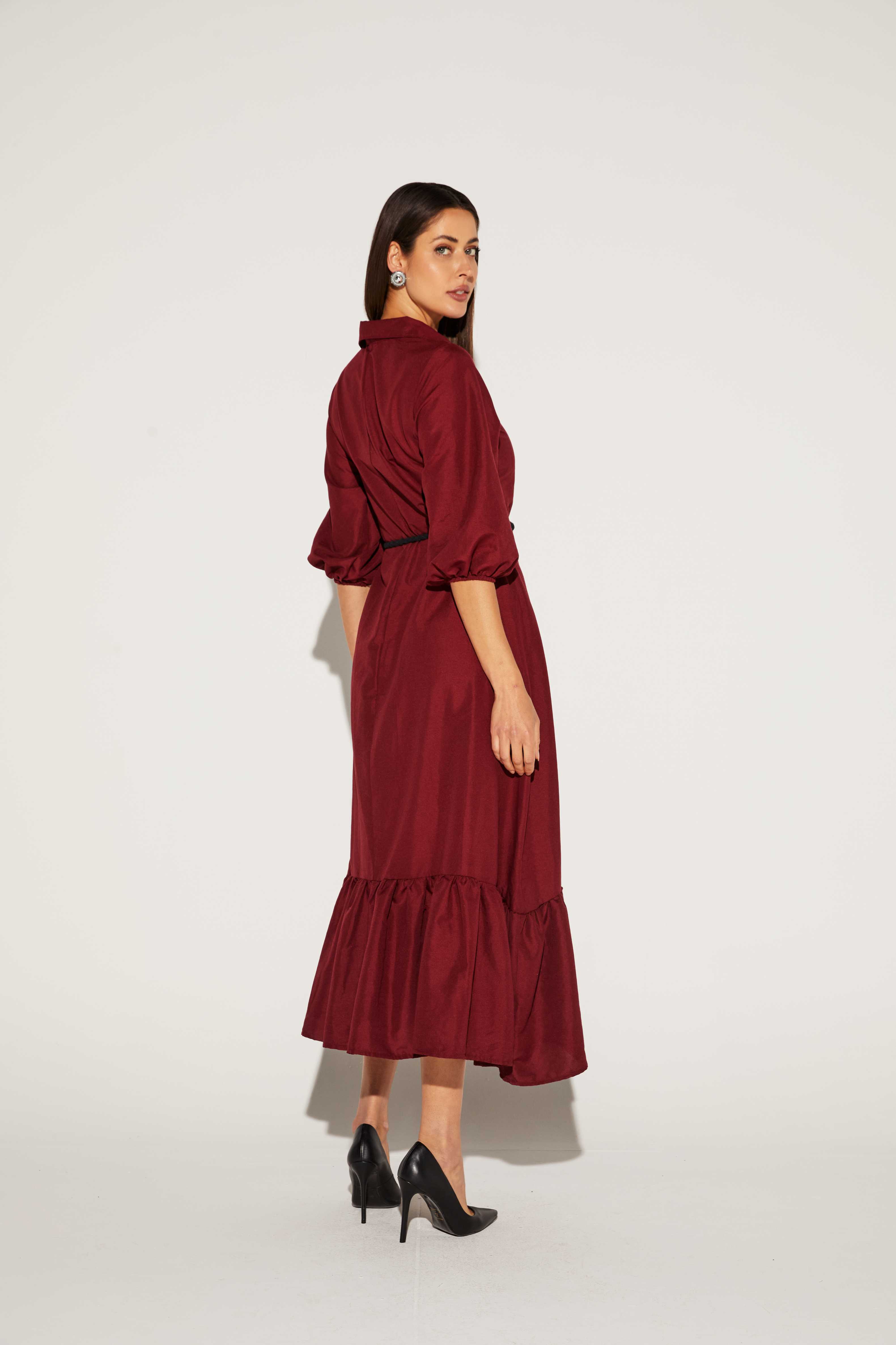 VESTIDO FEMININO CAMISA MIDI ONCA PRETA
