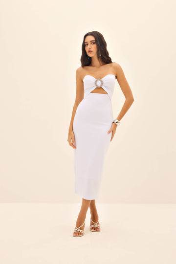 VESTIDO MIDI TOMARA QUE CAIA ARGOLA BRILHO