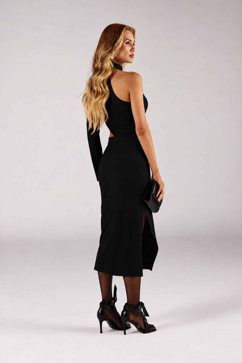 VESTIDO ALFAIATARIA FEMININA SIGNATURE LOGOMANIA ONÇA PRETA