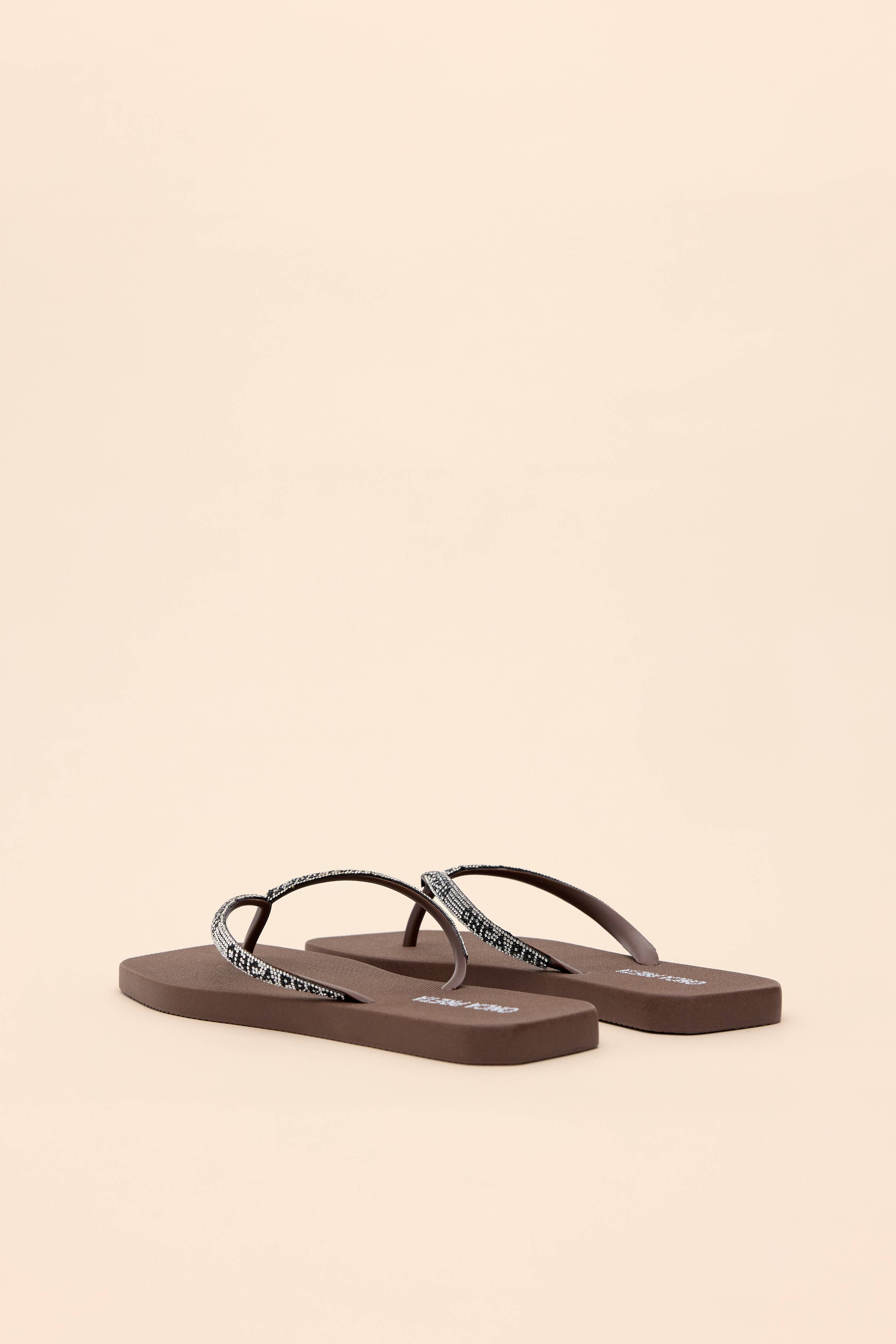 CHINELO STRASS ESTAMPADO TIRA