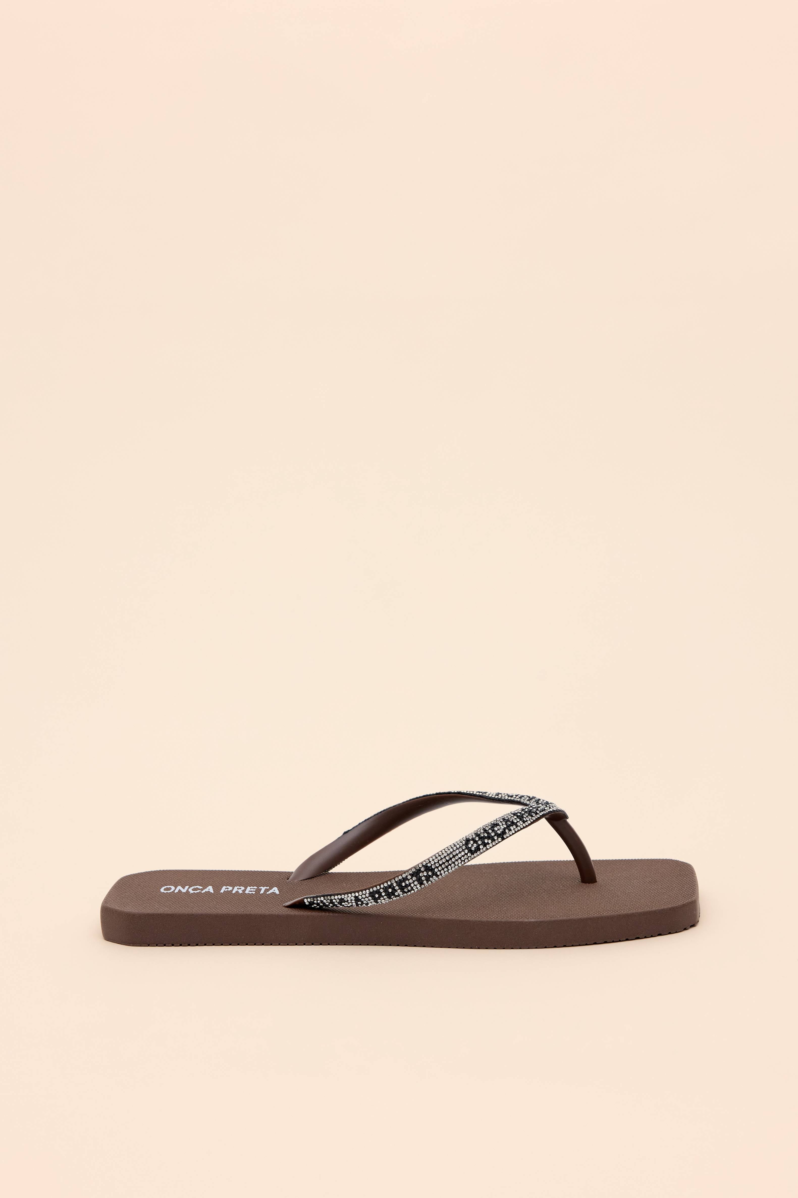 CHINELO STRASS ESTAMPADO TIRA