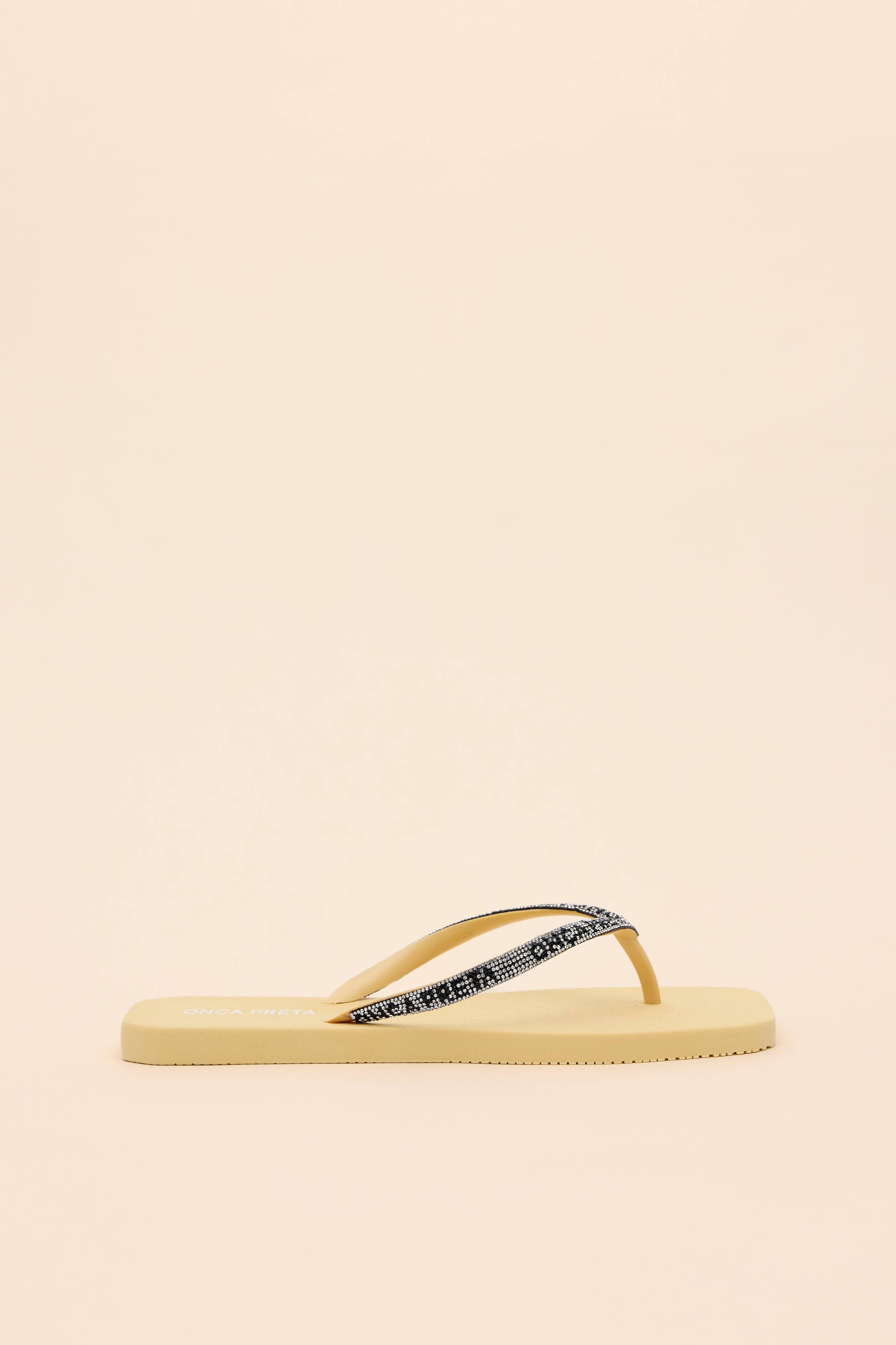 CHINELO STRASS ESTAMPADO TIRA