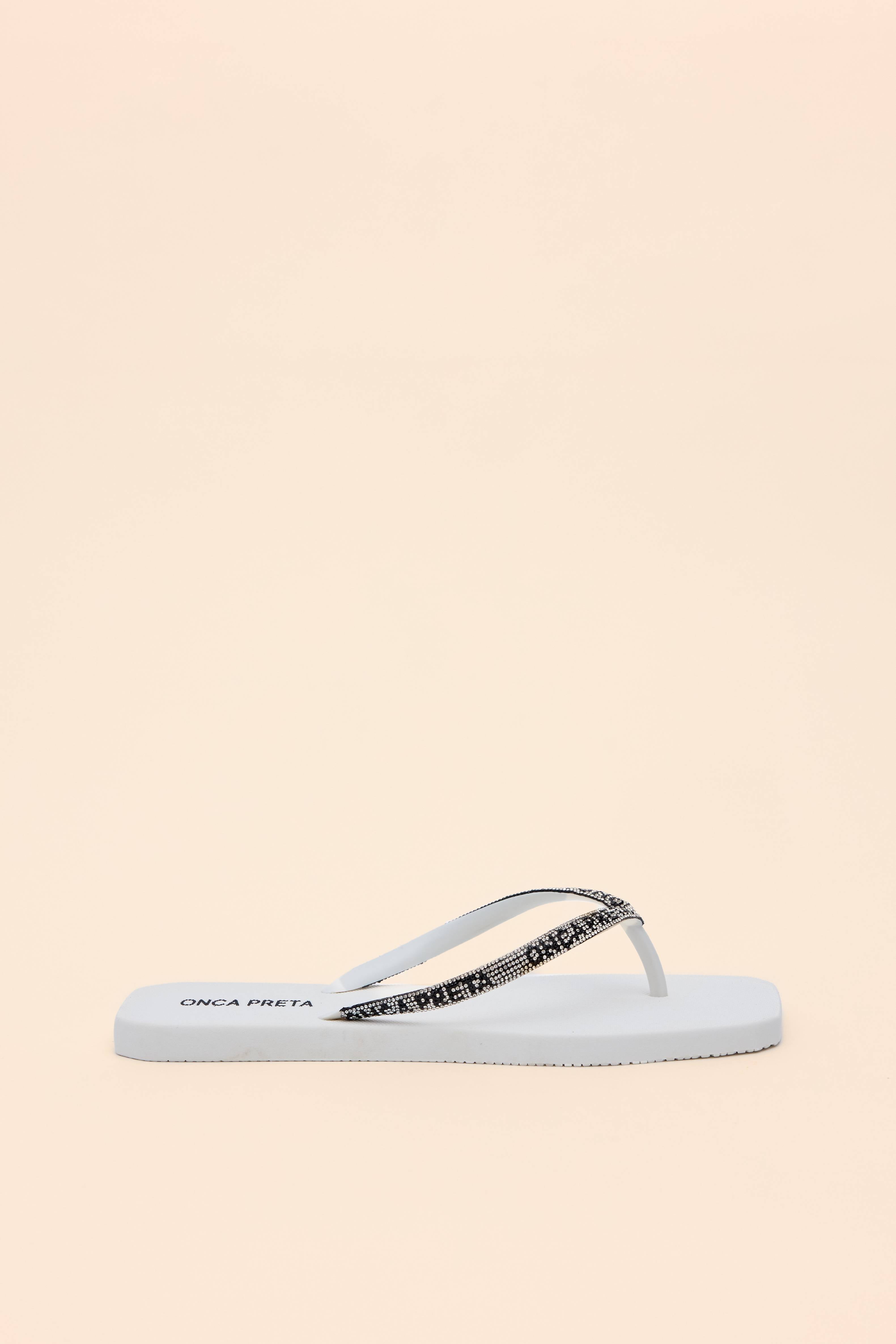 CHINELO STRASS ESTAMPADO TIRA