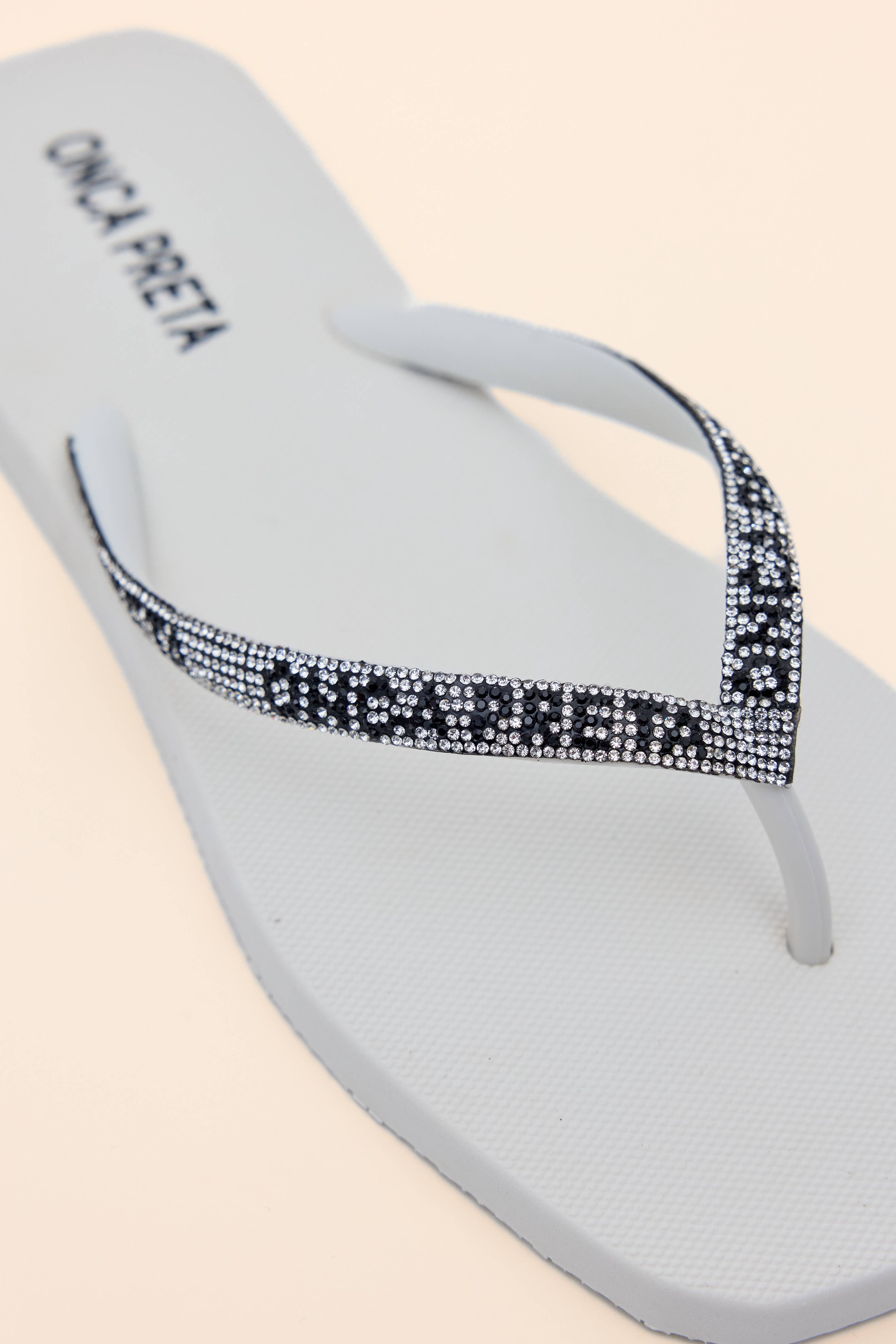 CHINELO STRASS ESTAMPADO TIRA