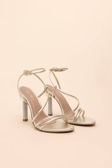 SANDALIA GLAM TIRAS SALTO ESFERA