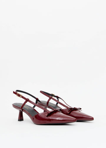 SCARPIN SLINGBACK COM LAÇO CRINKLE