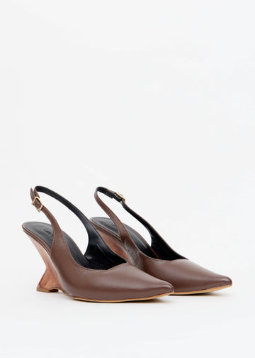 SCARPIN SLINGBACK SALTO ANABELA CASEíNA