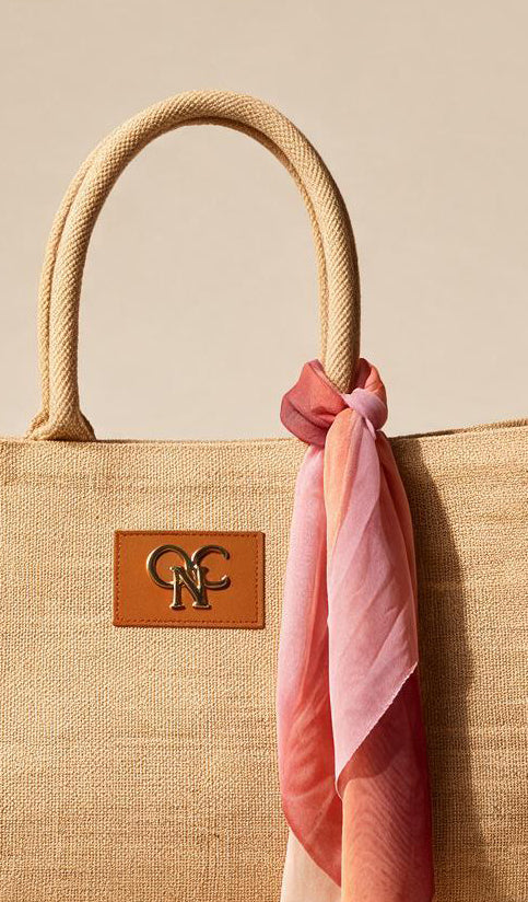 Bolsa de Praia com Lenço Exclusivo Onça Preta