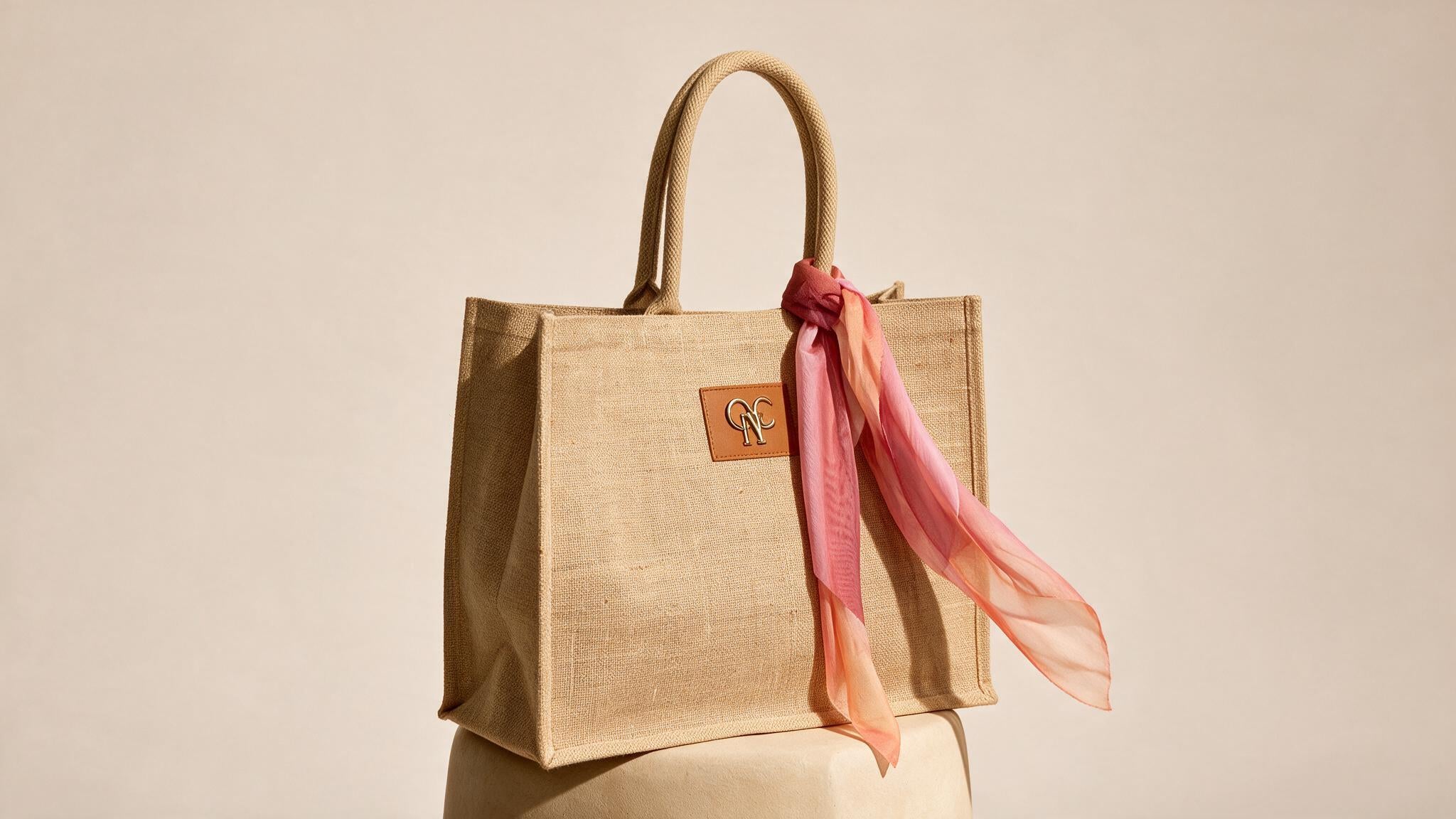 Bolsa de Praia com Lenço Exclusivo Onça Preta