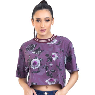 Tshirt Onça Preta Basic PR23 Roxo Feminino