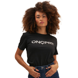 Camiseta Onça Preta Aplicacao Ve25 Preto Feminino