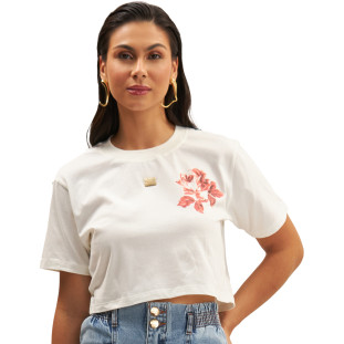 Camiseta Onça Preta Localizada Ve25 Off White Feminino